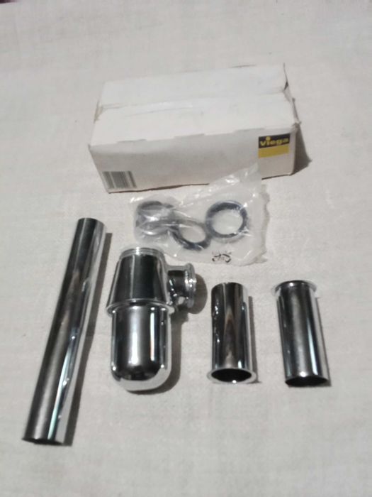 Сифон новий для умивальника Viega 11/4x11/4 . Латунь . Хром. Германія