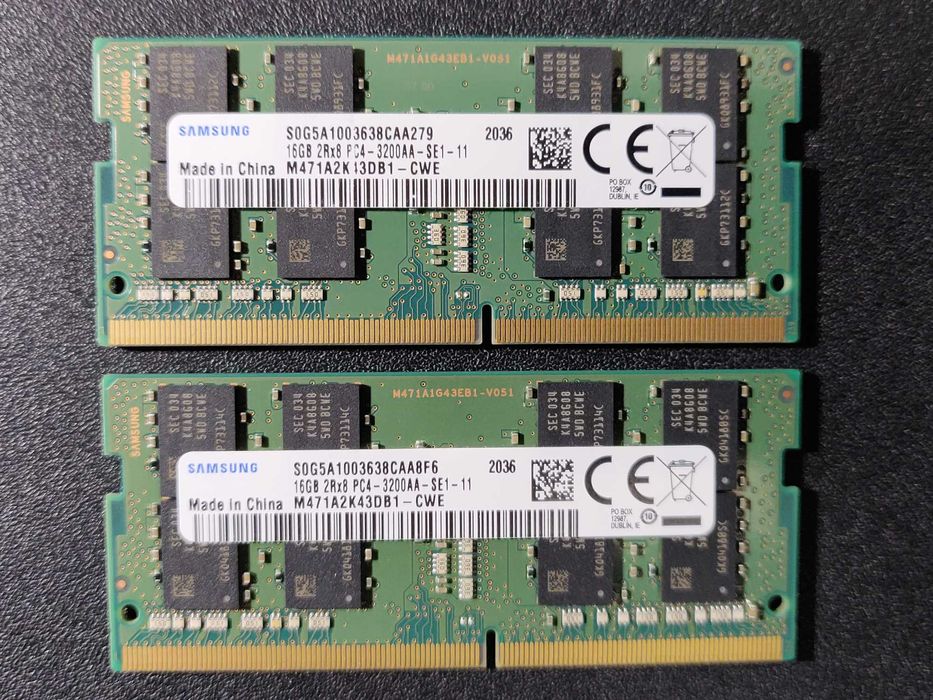 Память Samsung 16GB x 2 SO-DIMM DDR4 3200 MHz (32GB)