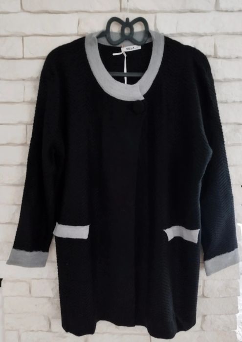 Cudny włoski sweter pudełkowy plus size  xxl 46 48