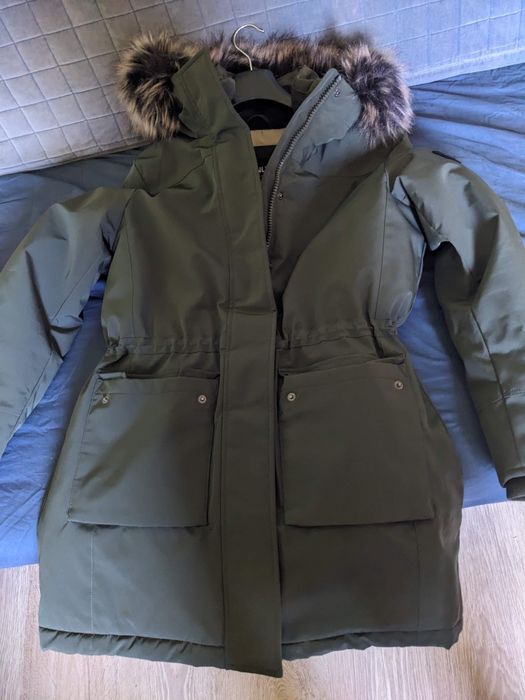 Kurtka zimowa Only Rozm. L oliwka khaki parka ocieplana