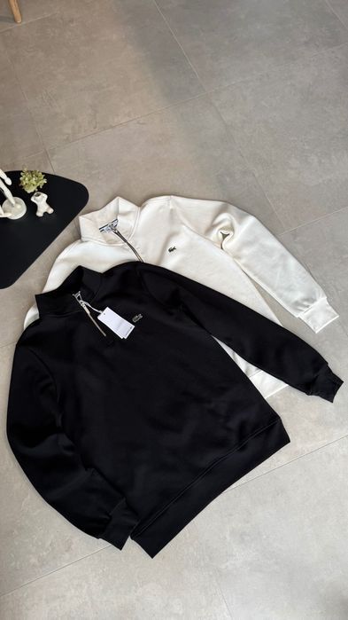 Стильна 1/3 Zip кофта   Lacoste White