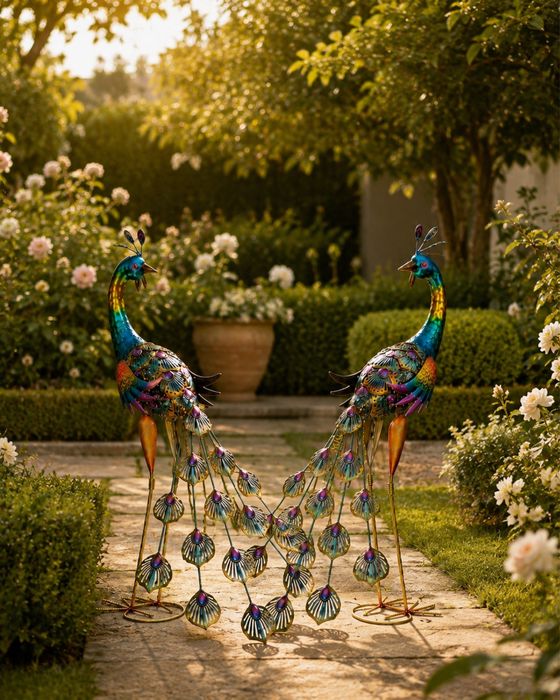 Estatuas de pavao - conjunto de 2