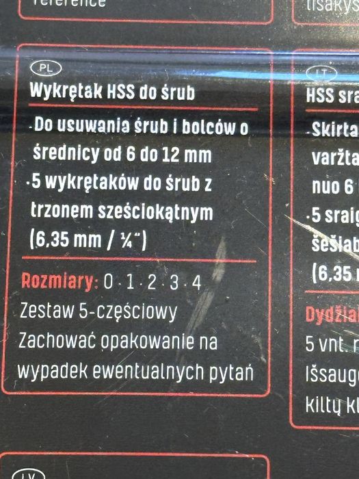 Wykrętak do śrub HSS Parkside