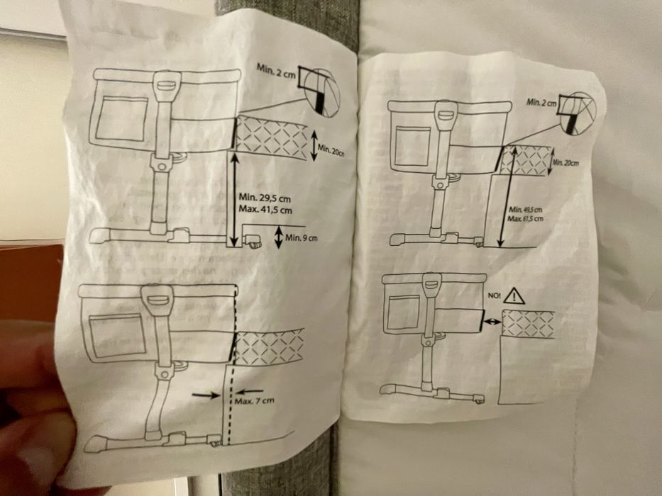 Berço Co-Slepping KINDERKRAFT Neste Up Cinzento Claro