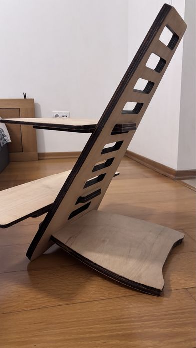 Suporte de madeira para computador portátil e mesa de pé - suporte de altura para secretária