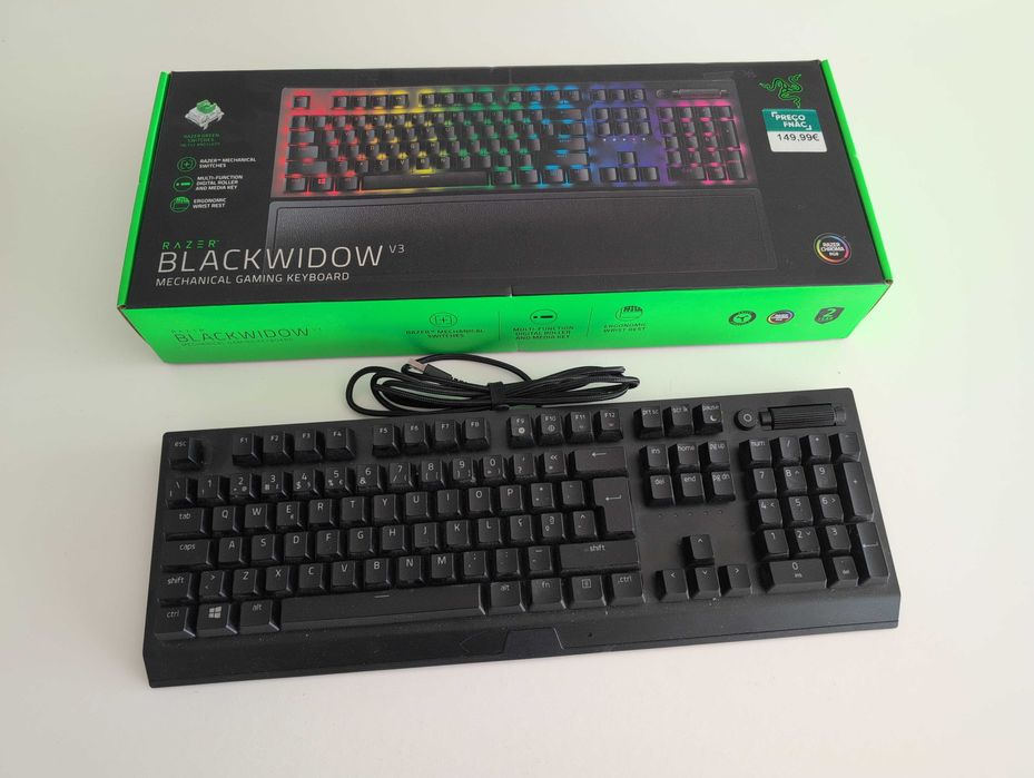 Teclado Gaming Razer Blackwidow V3 - Layout PT, COMO NOVO