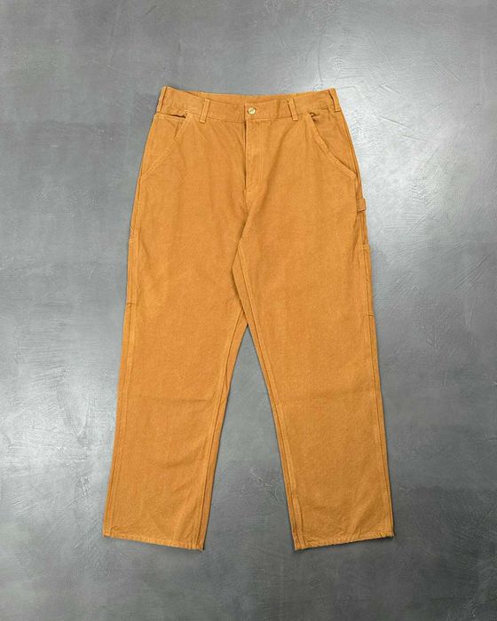Штани Carhartt WIP B11 Washed Duck Work Dungaree Brown