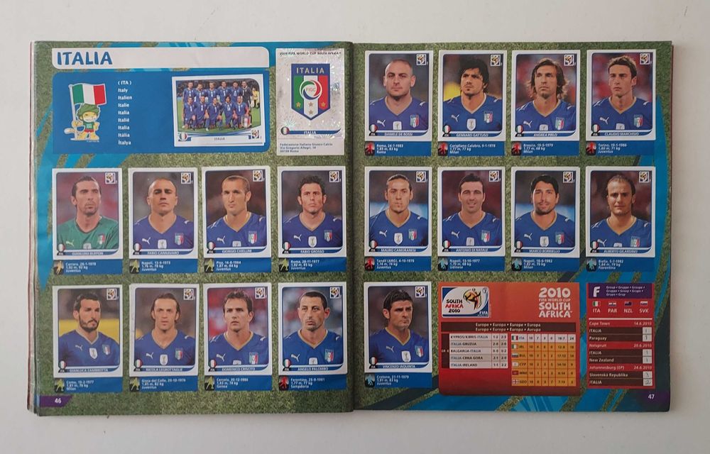 Caderneta cromos Panini - World Cup 2010 - Completa
