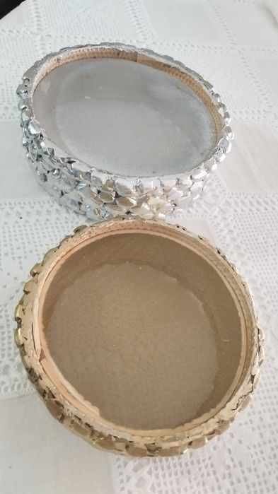 Peneiras dourada e prateada  artesanato