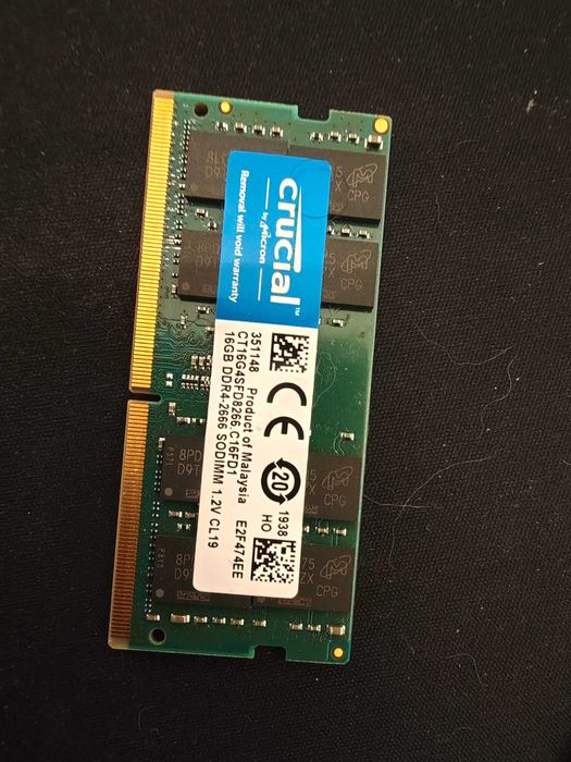 Memória 1x16GB DDR4 SO-DIMM 2666MHz Crucial
