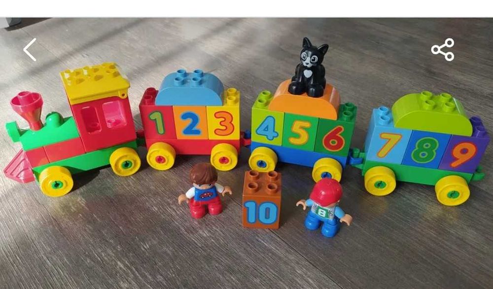Klocki LEGO duplo pociąg z cyferkami