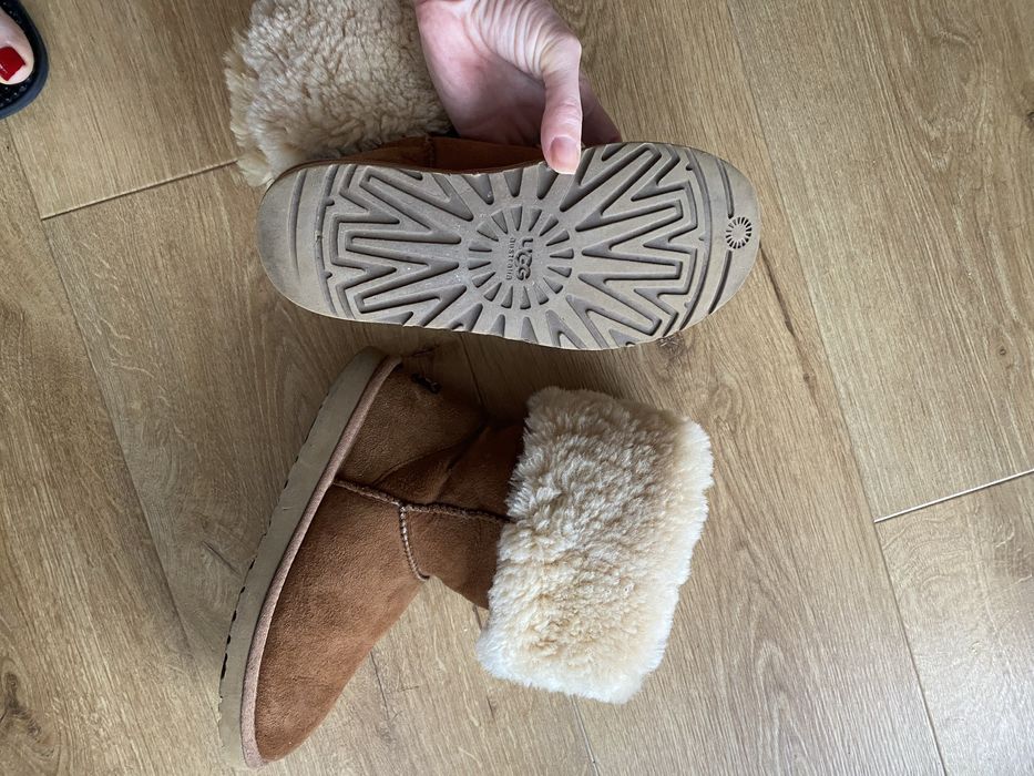 Ugg damskie buty 38  śniegowce rude skóra naturalna wełna