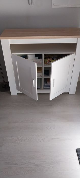 Movel aparador branco/carvalho