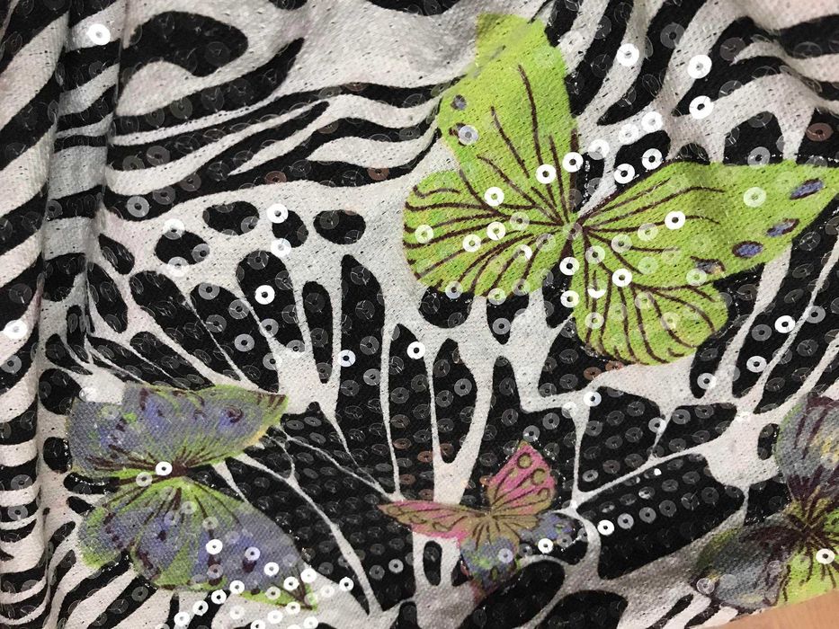 Сумка большая торба текстиль бабочки паетки деревянные бусы