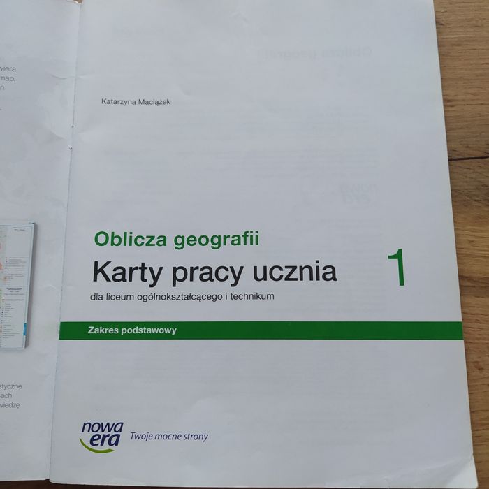 Karty pracy Geografia klasa 1 technikum/liceum