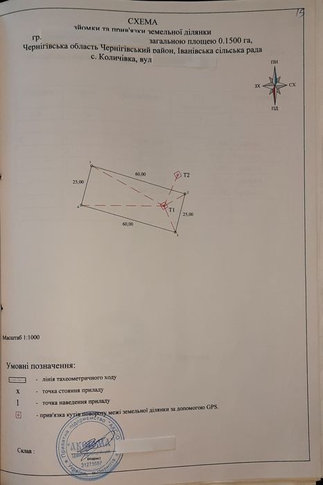 Продам с. Количівка земельну ділянку під забудову