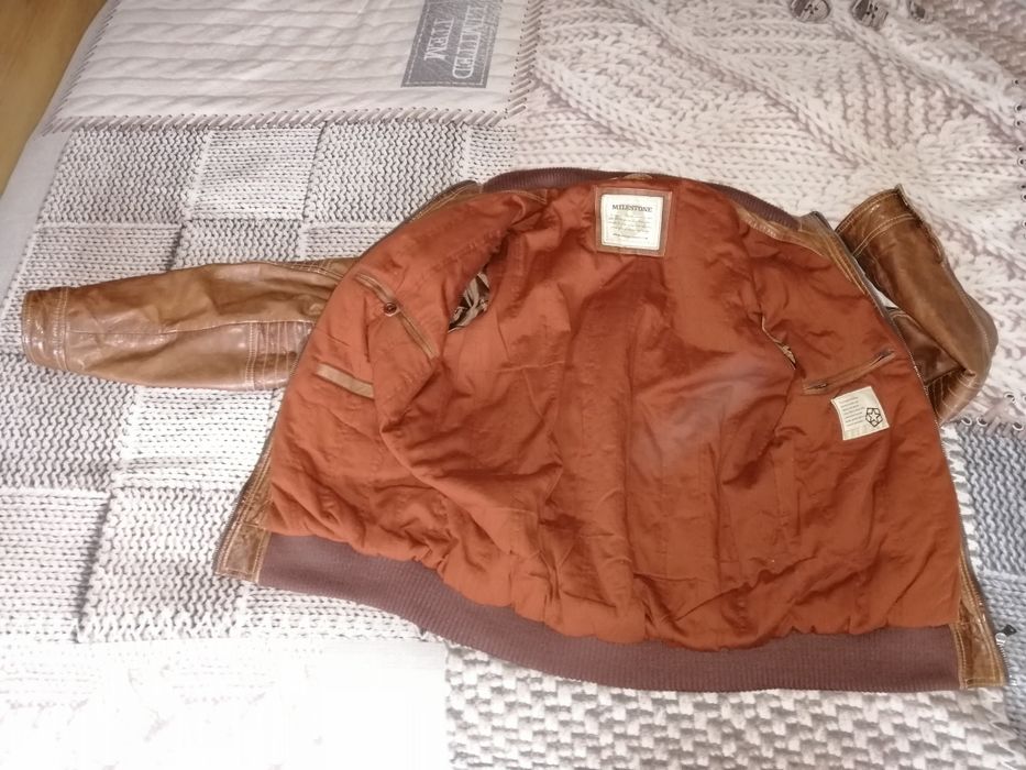 Casaco em pele verdadeira, tamanho L