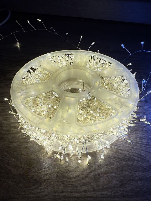 «Мішура» 100м зелений провід теплий колір 2000лед