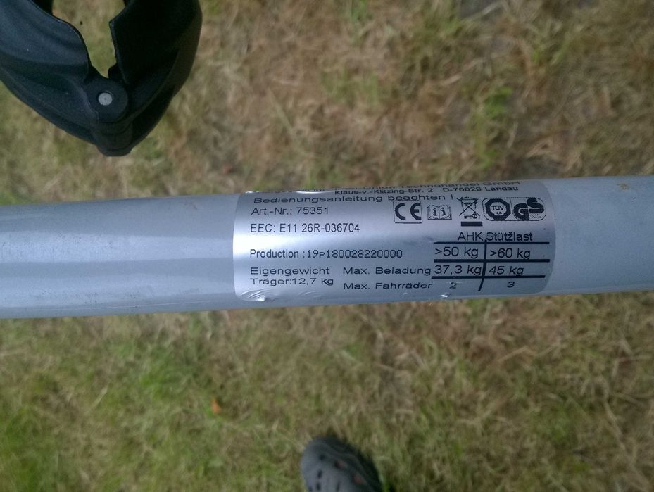 Bagażnik rowerowy Alu Atlas Evolution, na hak auta.