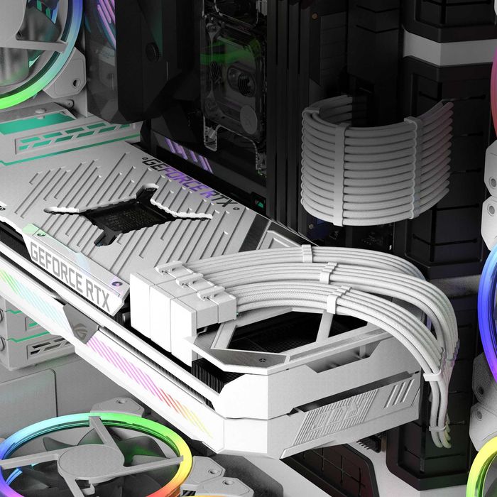 Adapter PCI-E 8 PIN 180° STD Biały 3 szt. EZDIY-FAB RTX 3090 White Build
