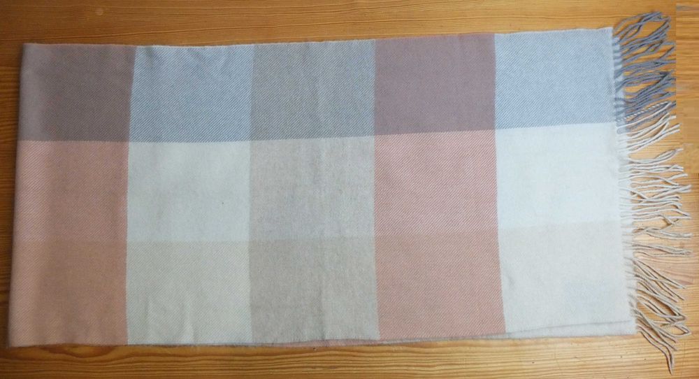 Szalik F.UNO kratka 100% KASZMIR 165x40 DUŻY