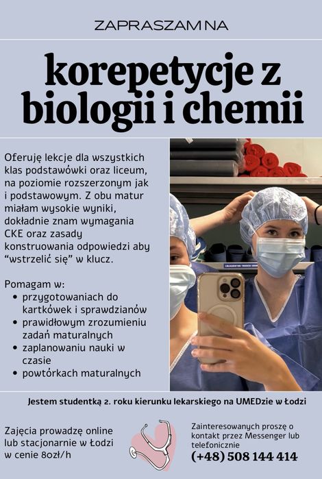 korepetycje biologia/chemia