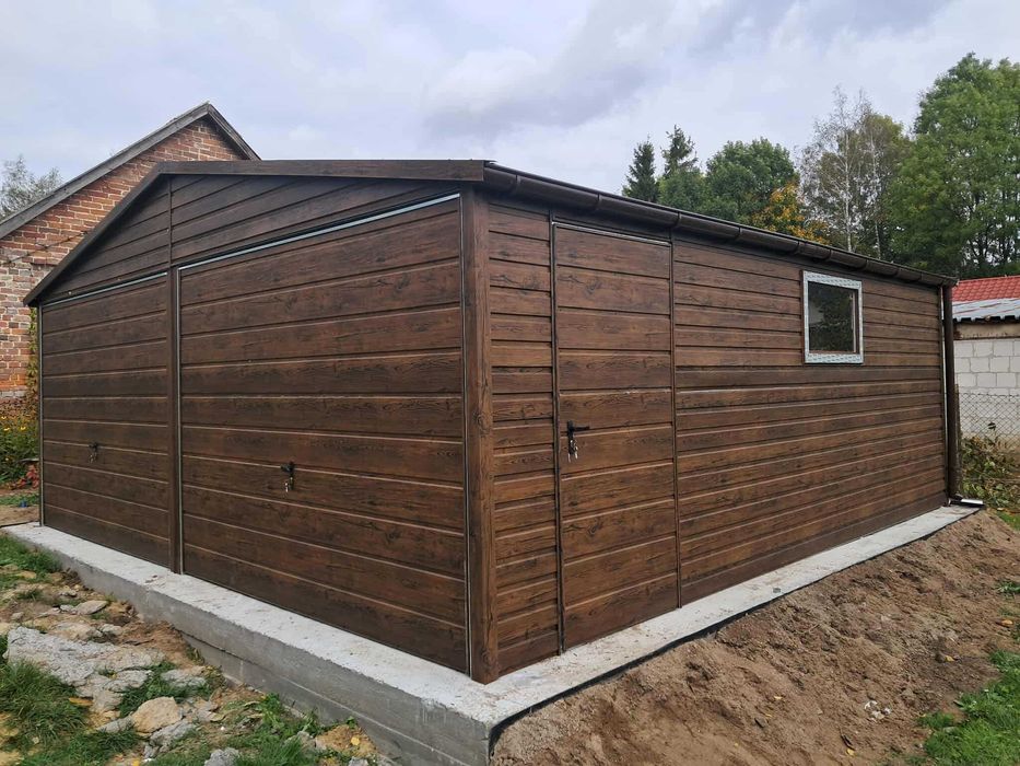 Garaż blaszany 6x5. Wzmocniony PROFILAMI. Producent SZYBKA REALIZACJA