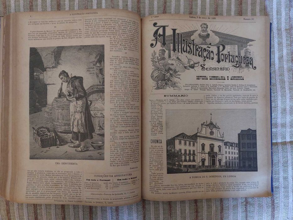 Ilustração Portuguesa , Revista semanal anos 1884 /1885