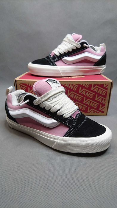 Buty Vans Off The Wall Womens Kn Skool Black Colored Pink White R.38,5