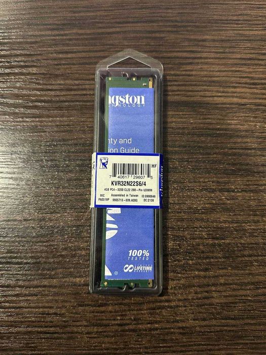 Оперативная память DDR4 4GB 3200 MHz Kingston (KVR32N22S6/4)