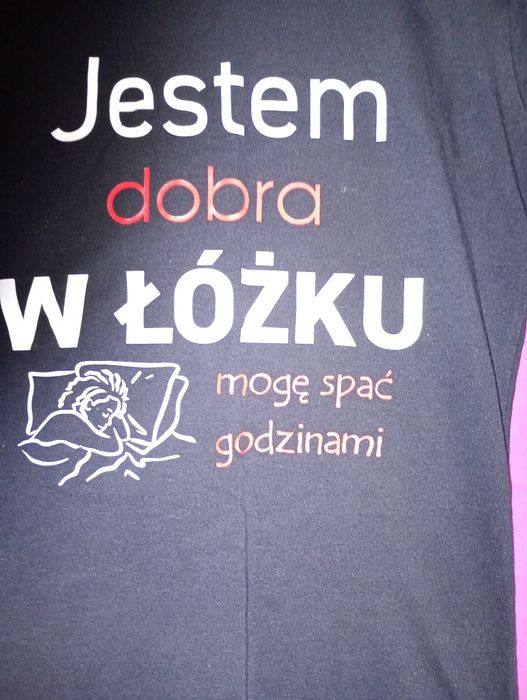 Bluzeczka z zabawnym napisem