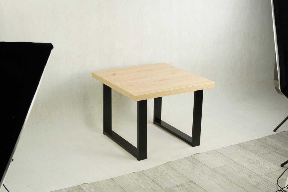 STÓŁ LOFT DO SALONU jadalni kuchni - Metalowe Nogi + Blat - prosty, solidny
