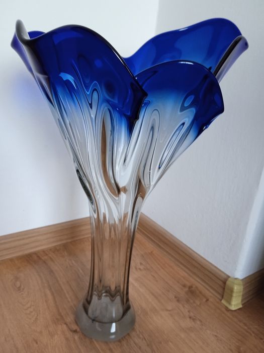 Ваза скляна напольна