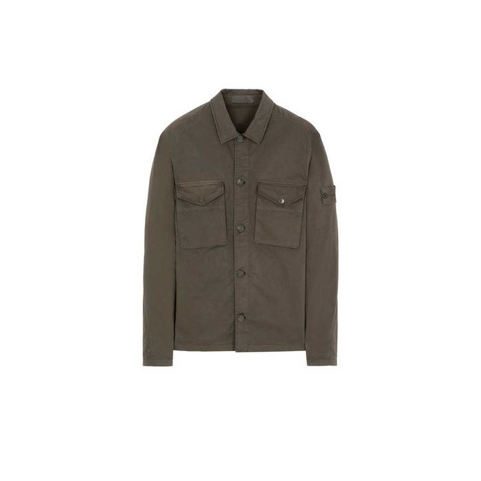 Куртка-сорочка STONE ISLAND 123F2 Ghost Piece Overshirt Khaki SI0106