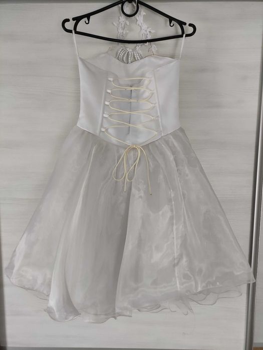белое платье на утренник Снежинка
