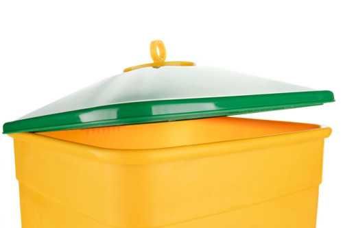 Karmidło automatyczne dla drobiu, duże, 50 l, zielono-żółte, Novital