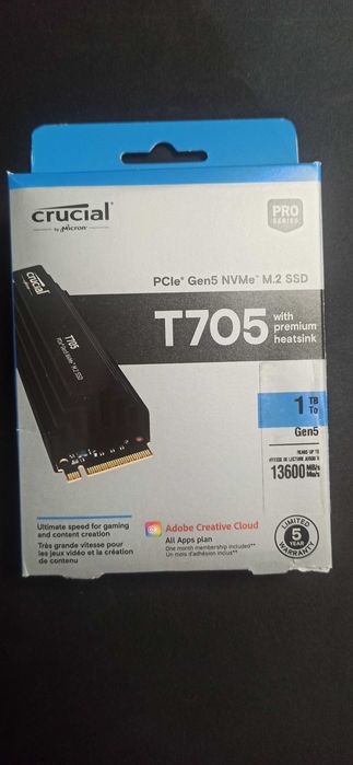 Dysk SSD Crucial T705 1TB Gen5 NVMe – 14000MB/s | Gwarancja
