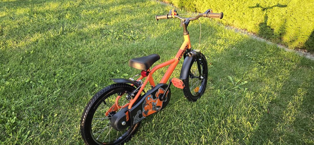 Rowerek dziecięcy BTWIN pomaranczowy 16"/ rower chłopiec, stan bdb