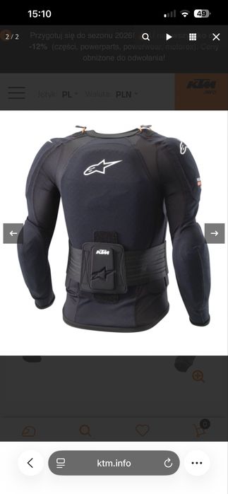 Ochraniacz buzer zbroja  KTM ALPINESTARS L/XL