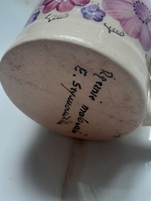 Kufel kafelek ręcznie malowany