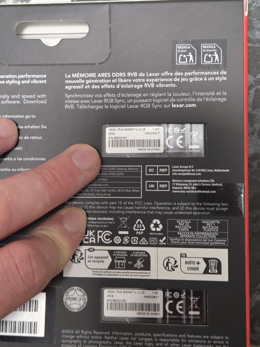 Lexar Ares RGB DDR5 32 GB 6000MHz CL28 LD5U16G60C28BR-RGD - nowy