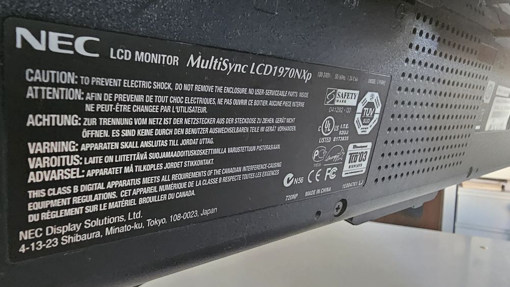 NEC MultiSync LCD1970NXp