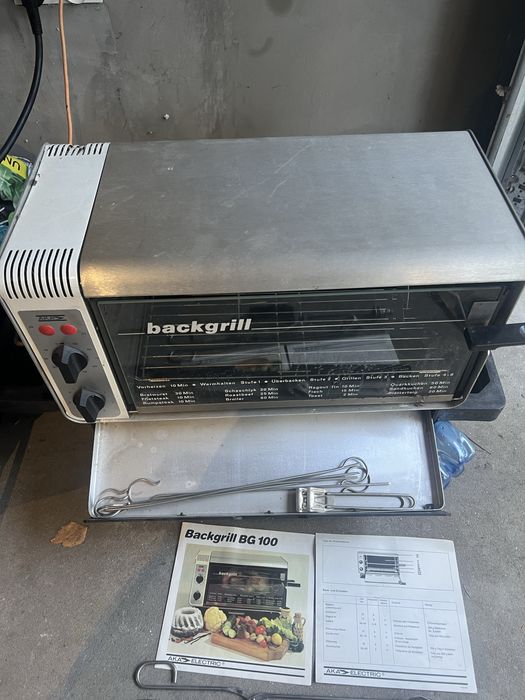 Grill rożen retro PRL DDR NRD Aka Electric Backgrill BG 100