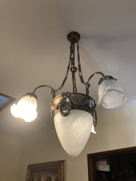 Candeeiros de teto lustre vintage ferro e Madeira