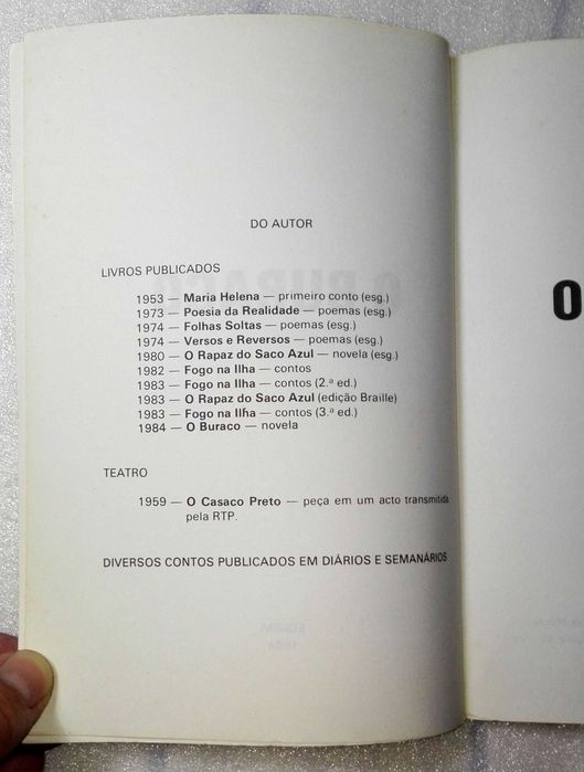 Livro O Buraco (contos)