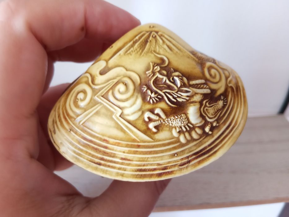 Peça antiga 40s Concha 7 Deuses da Sorte