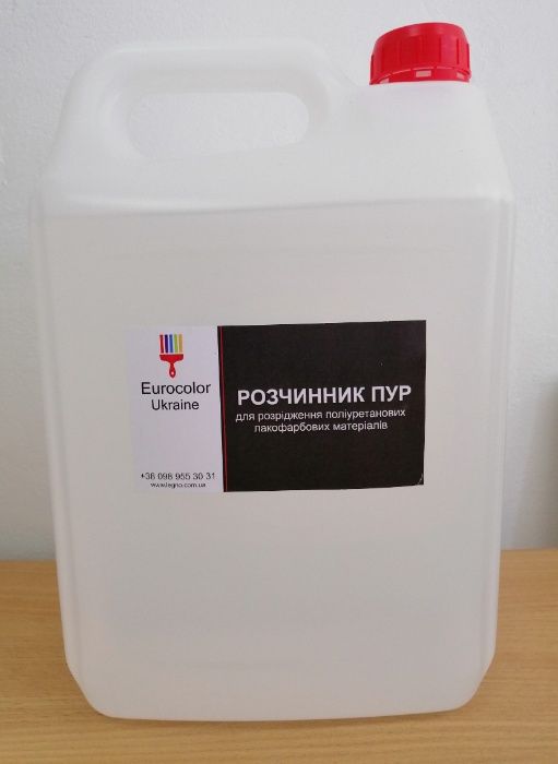 Розчинник ПУР (бутилацетат) каністра 10 л - для поліуретанових грунтів, лаків, емалей, барвників
