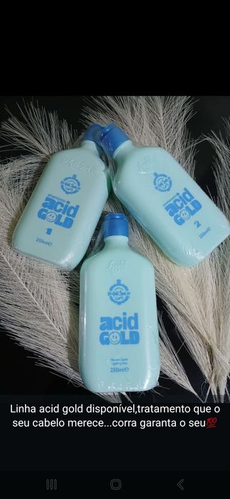 Produtos gold para cabelo