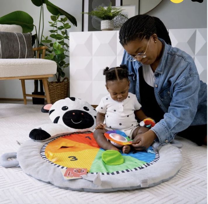 Розвиваючий килимок якісний  Baby Einstein "Zen’s Activity Milestones", дитячий розвиваючий коврик