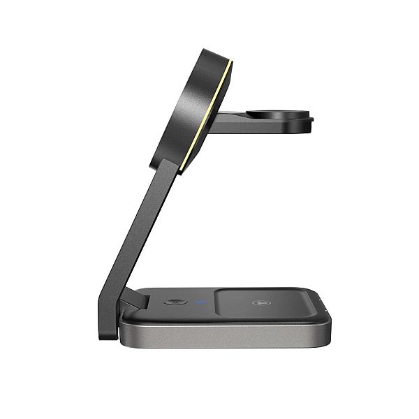 Tech-Protect Qi15W-A28/3In1 Magnetic Magsafe Wireless Charger Black